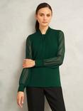 Hobbs Ashley Knot Neck Top, Bay Green