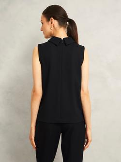 Hobbs Clarice Neck Detail Top, Black - view 2, Black