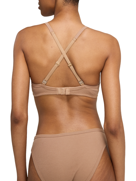 Nudea Easy Does It Rib Bralette, Mocha - view 2, Mocha