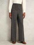 Hobbs Blaire Woven Tailored Trousers, Black/Camel