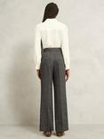Hobbs Blaire Woven Tailored Trousers, Black/Camel