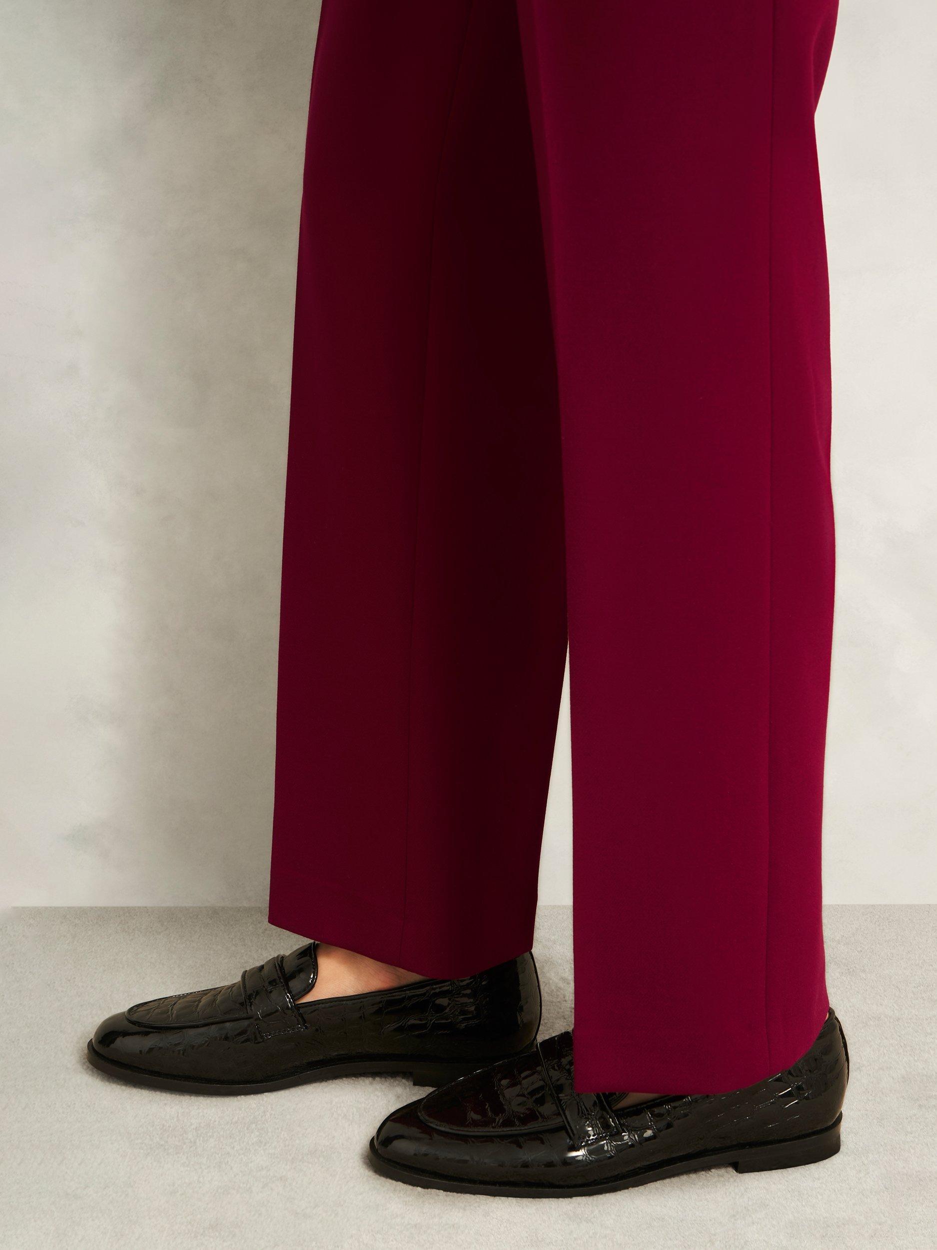 Product image 6 of 7, which shows Hobbs Mabel Tailored Trousers, Beryl Red, 6