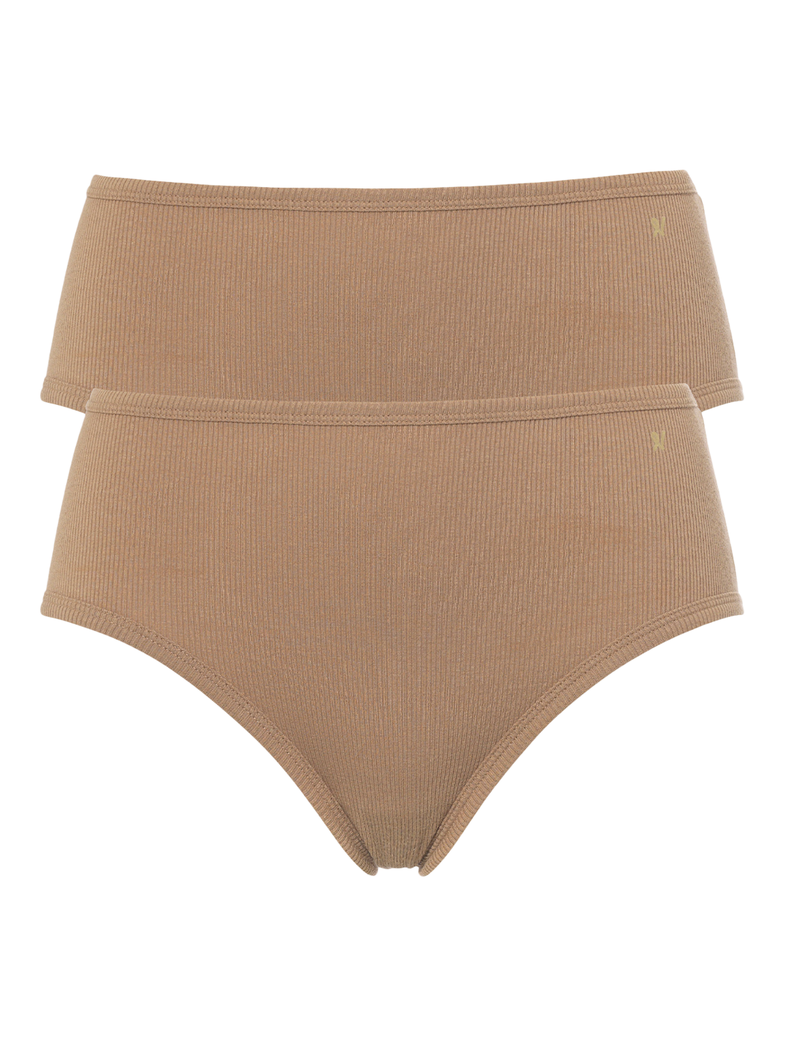 Product image 5 of 5, which shows Nudea Organic Cotton Full Knickers, Pack of 2, Mocha, XS