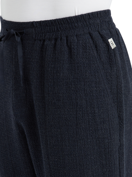 CHÉ Studios Cotton Cashmere Blend Pyjama Trousers - view 2, Blue Navy