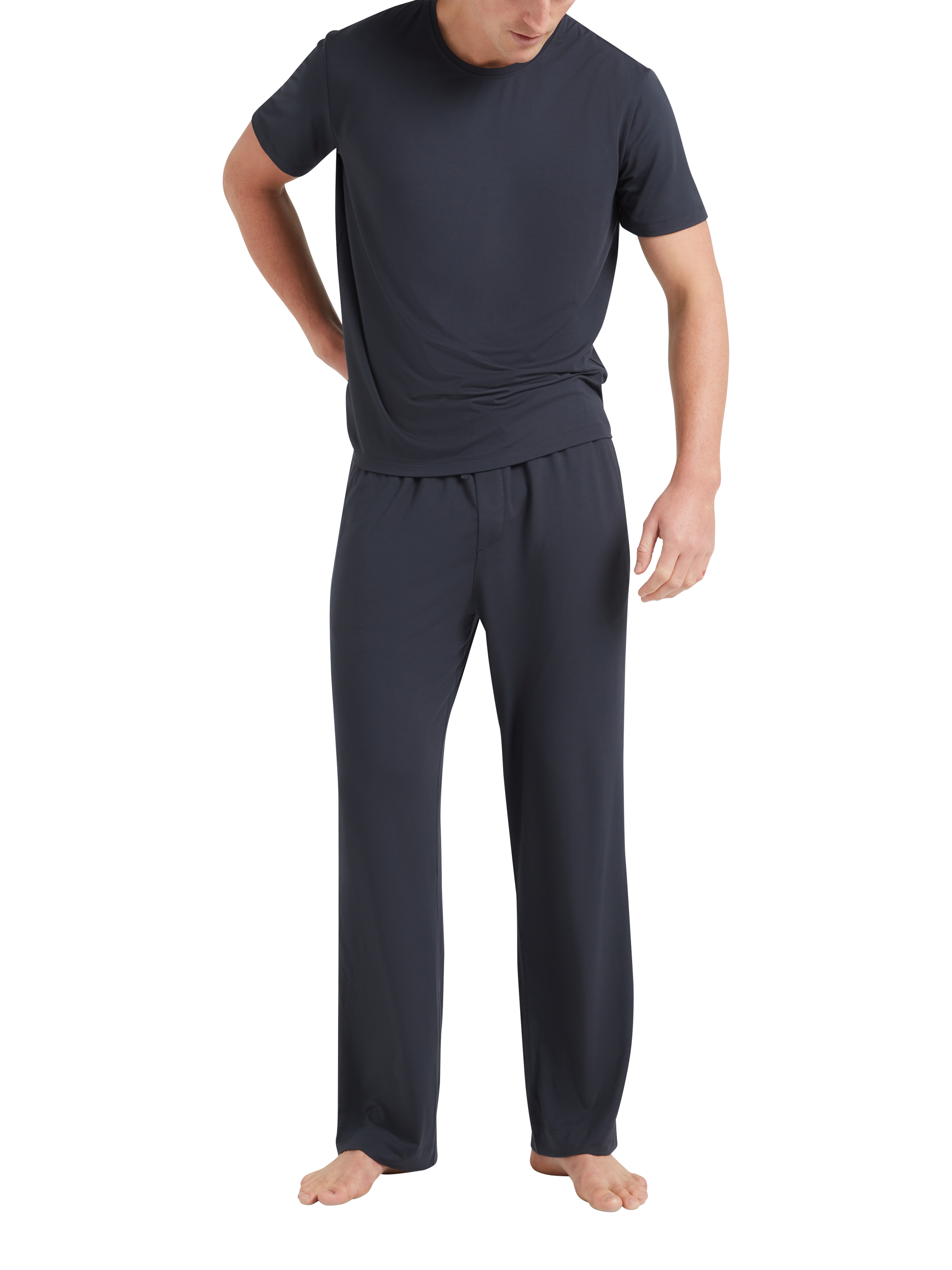 Product image 2 of 6, which shows CHÉ Studios Lounge T-Shirt containing TENCEL™ Modal, Blue Navy, S