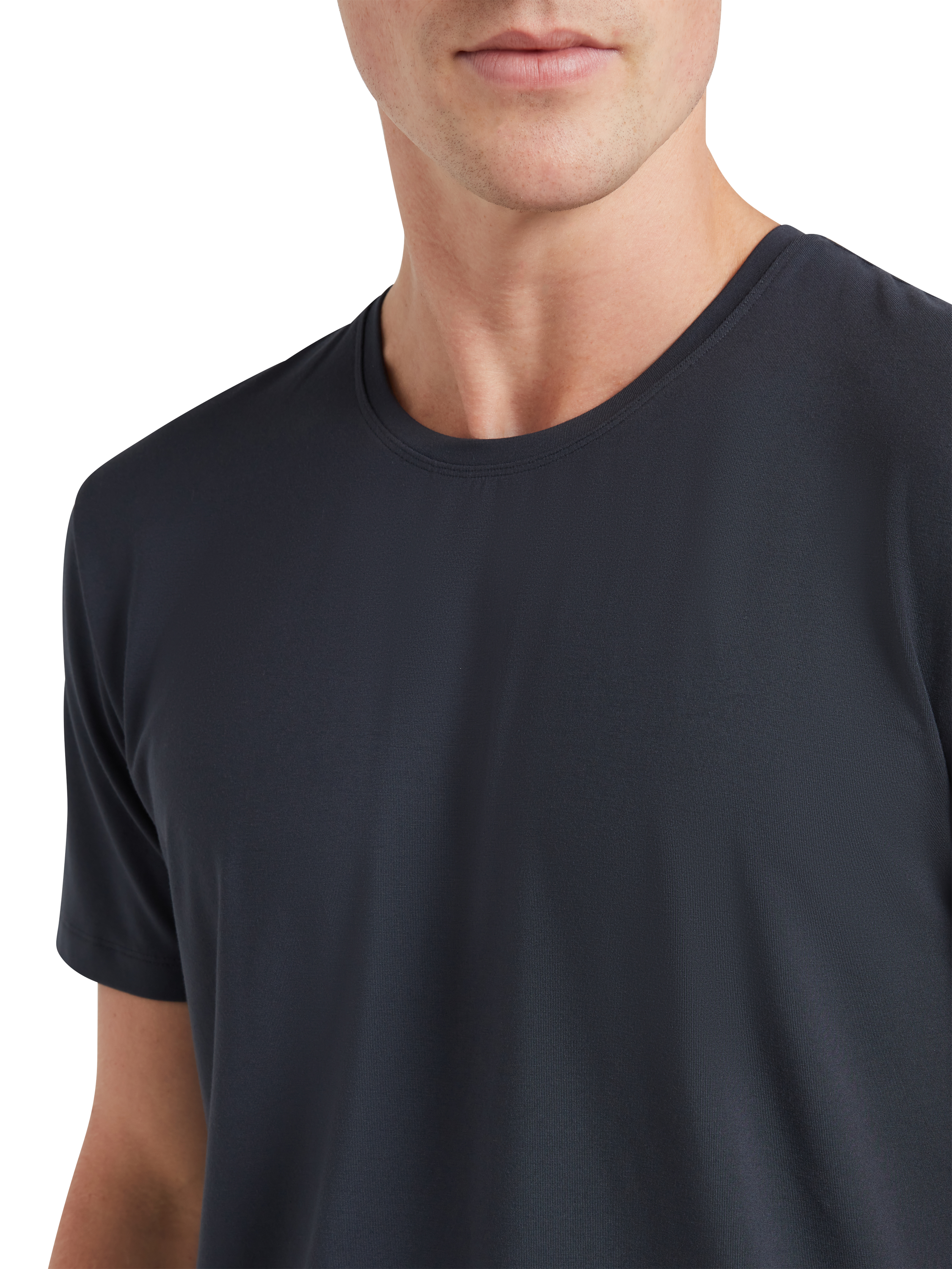 Product image 3 of 6, which shows CHÉ Studios Lounge T-Shirt containing TENCEL™ Modal, Blue Navy, S