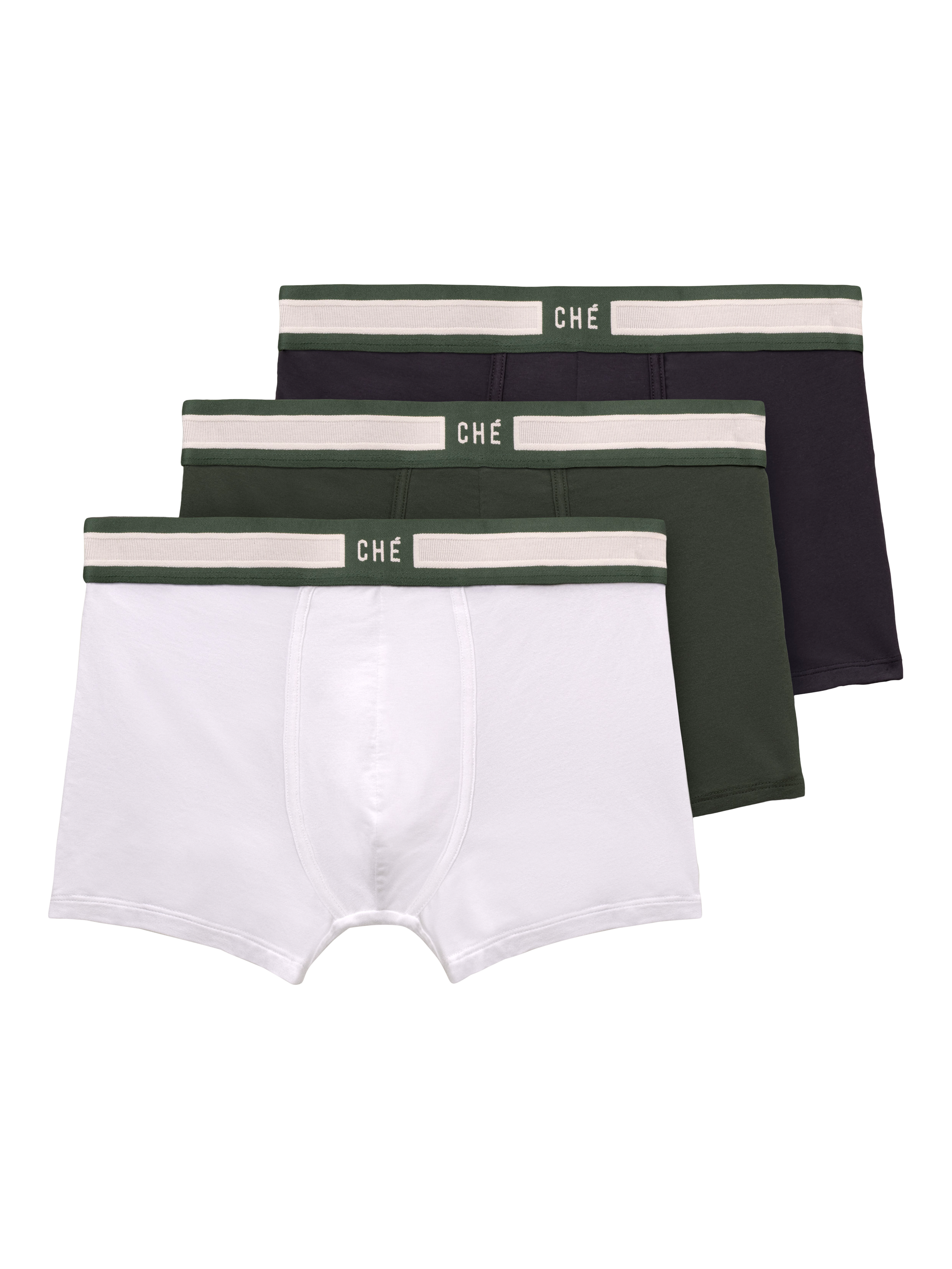 Product image 1 of 6, which shows CHÉ Studios Signature Stripe Trunks, Pack of 3, Multi/Multi, S