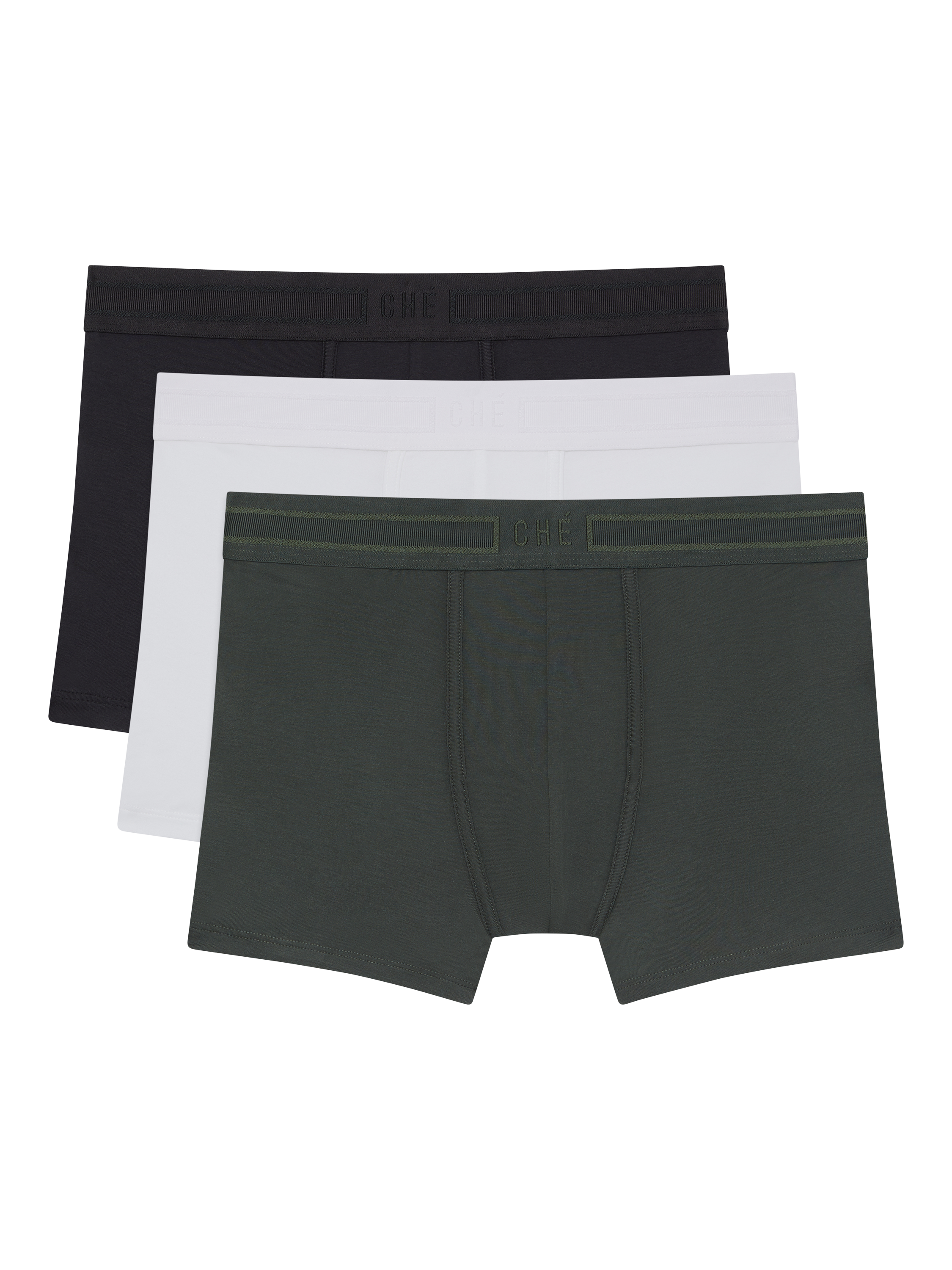 Product image 1 of 7, which shows CHÉ Studios Trunks containing TENCEL™ Modal, Pack of 3, Multi Multi, S