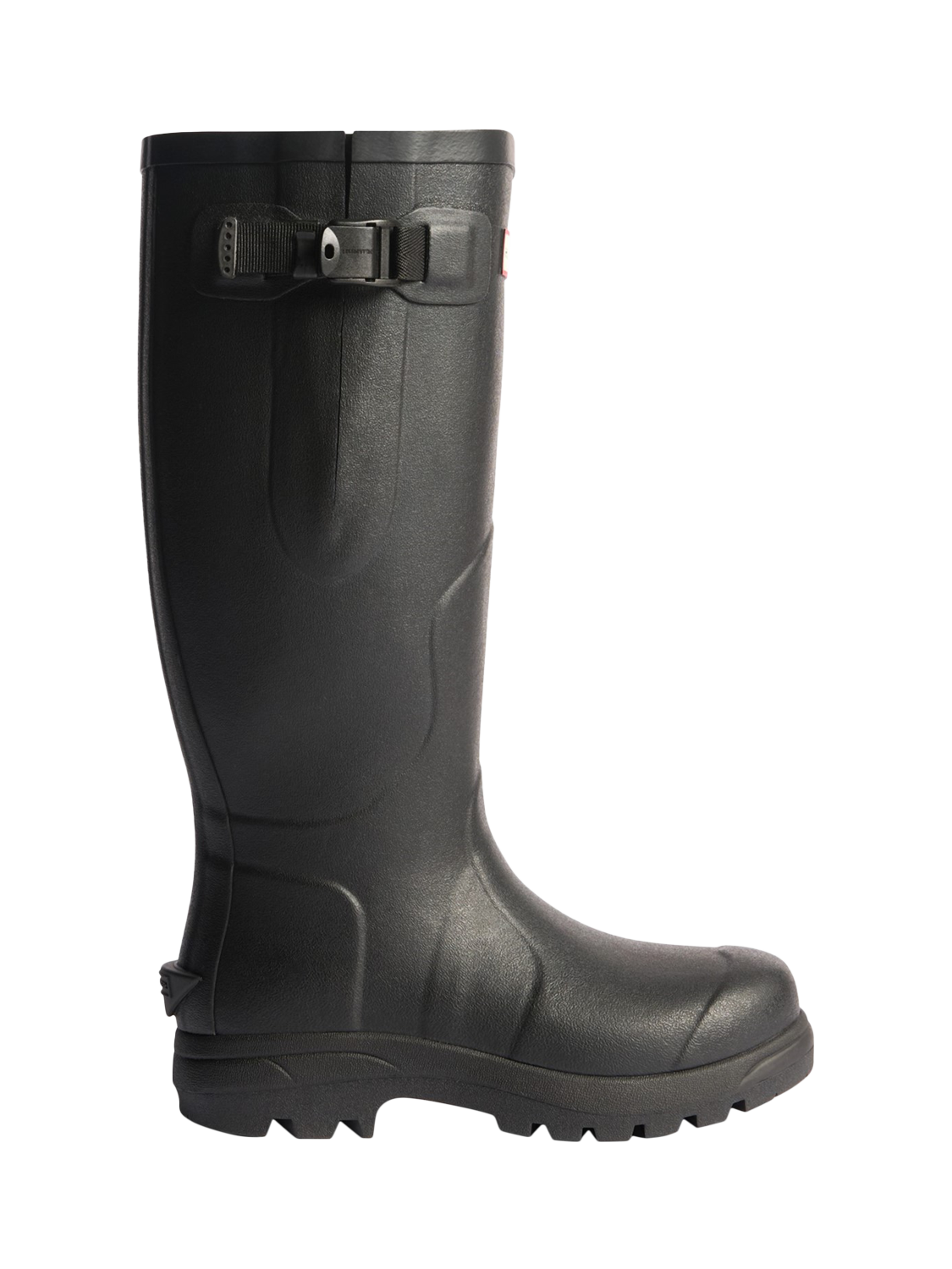 Product image 1 of 4, which shows Hunter Balmoral MK II Natural Rubber Chunky Sole Boots, Black, 4