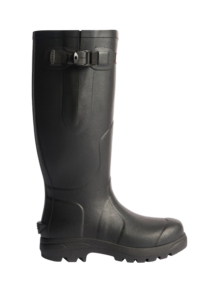 Hunter Balmoral MK II Natural Rubber Chunky Sole Boots, Black