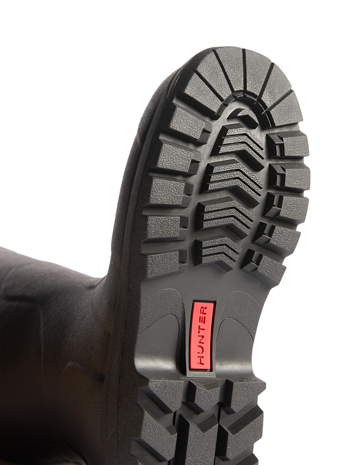 Product image 4 of 4, which shows Hunter Balmoral MK II Natural Rubber Chunky Sole Boots, Black, 4