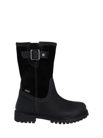 Hunter Canna Hybrid Leather Suede Ankle Country Boots, Black