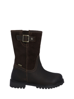 Hunter Canna Hybrid Leather Suede Ankle Country Boots, Brown