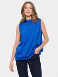 Saint Tropez Aileen High Neck Sleeveless Blouse, Surf Blue