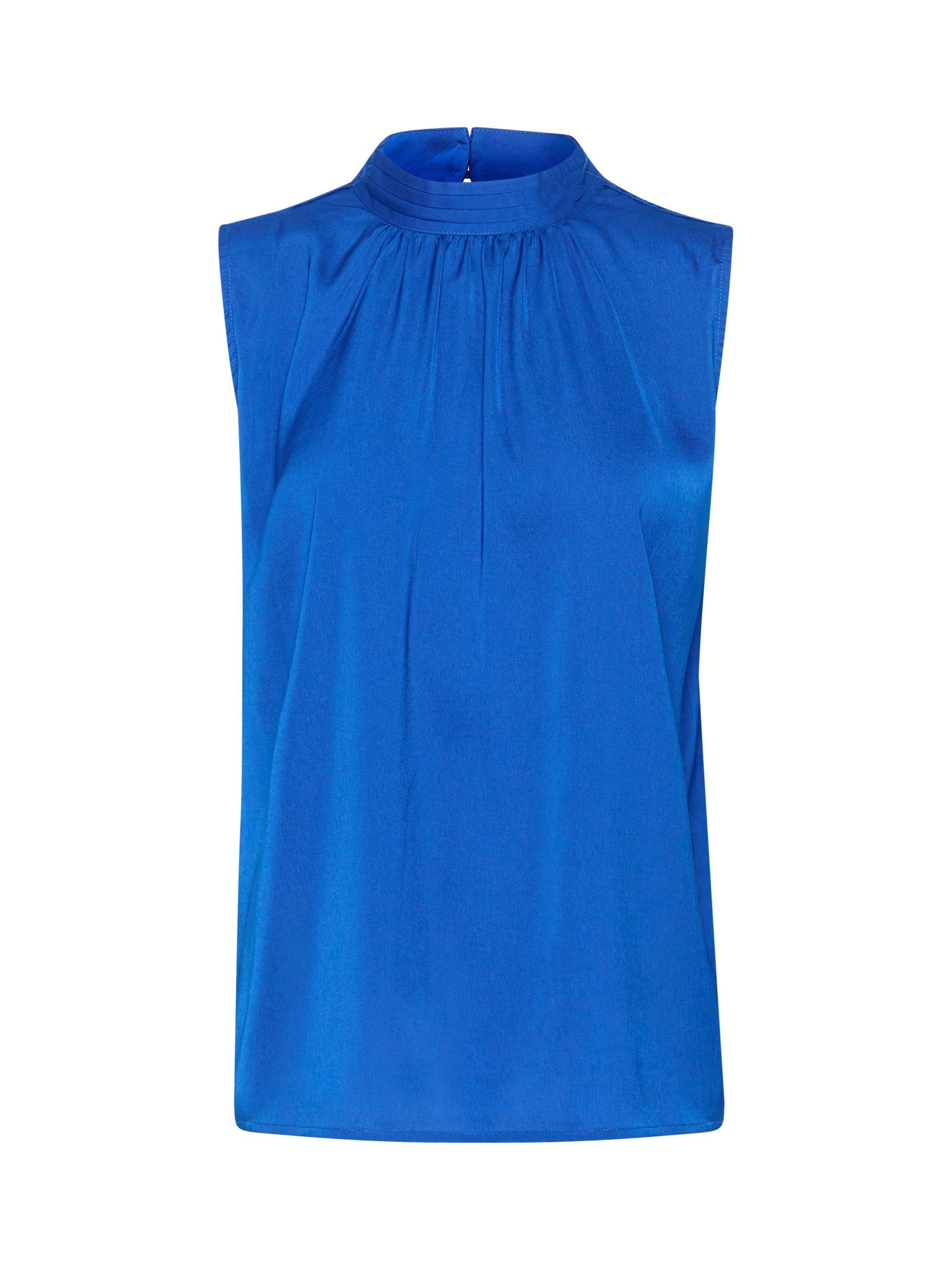 Product image 4 of 5, which shows Saint Tropez Aileen High Neck Sleeveless Blouse, Surf Blue, XL