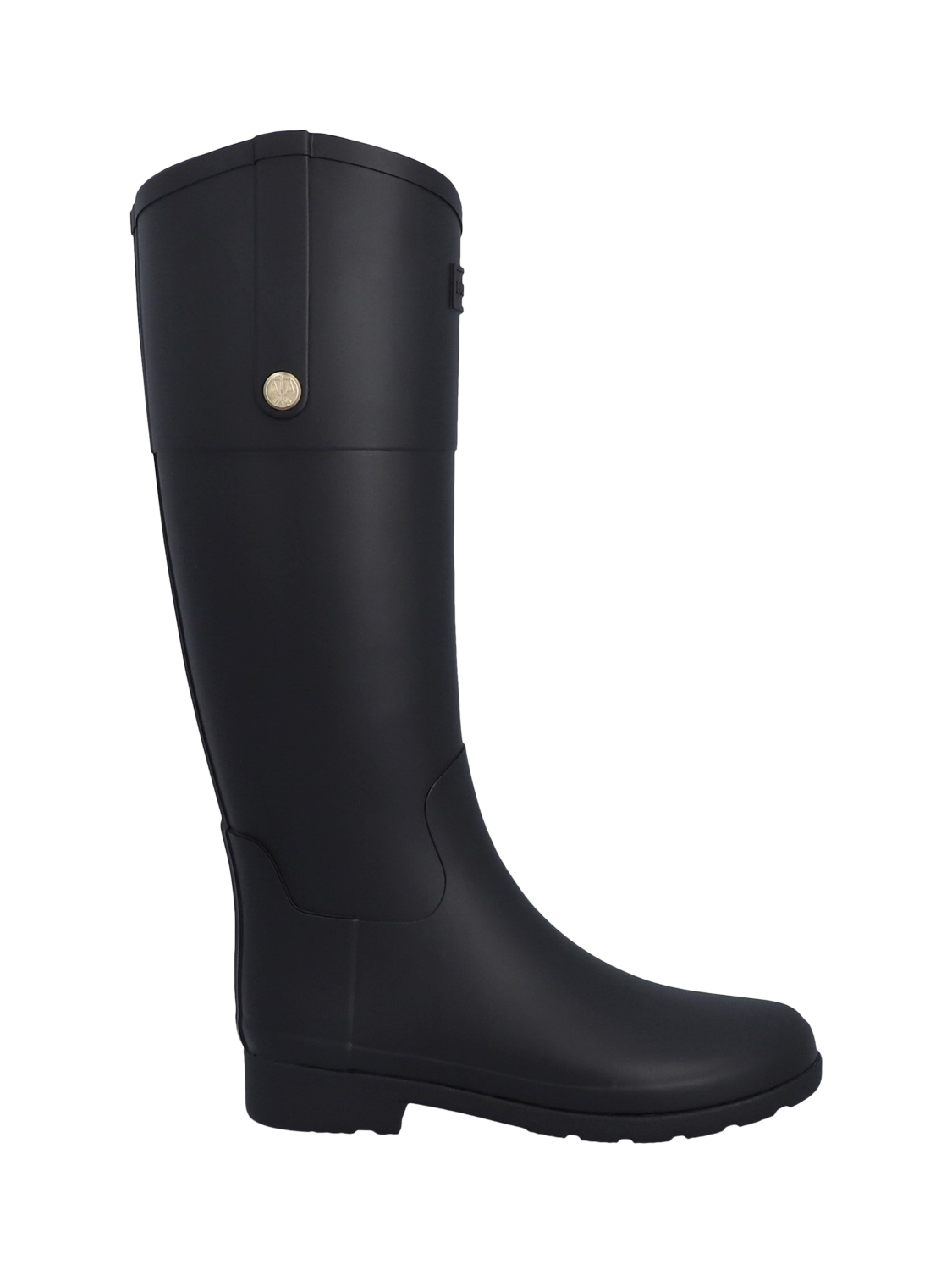 Product image 1 of 2, which shows Hunter Refined Riding Tall Wellington Boots, Black, 4