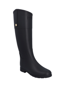 Hunter Refined Riding Tall Wellington Boots, Black - view 2, Black