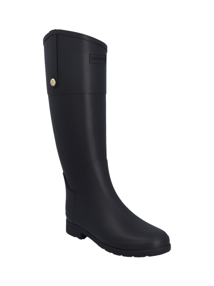Hunter Refined Riding Tall Wellington Boots, Black - view 2, Black