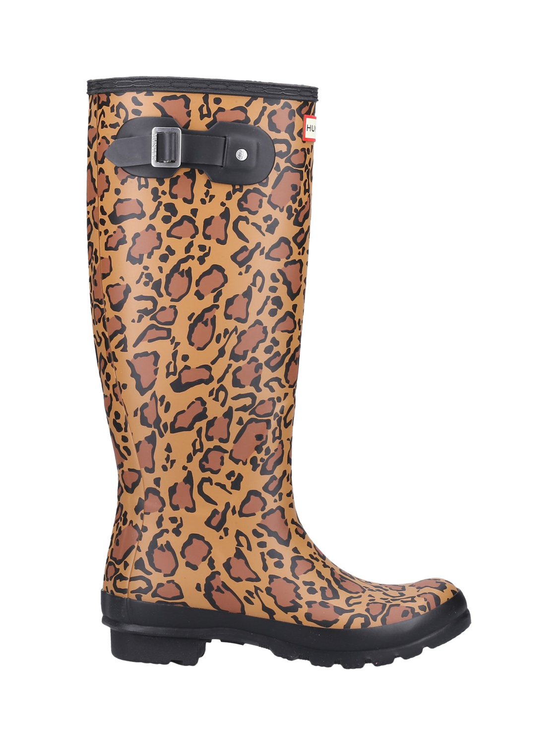 Product image 1 of 4, which shows Hunter Original Leopard Print Tall Wellington Boots, Multi, 3