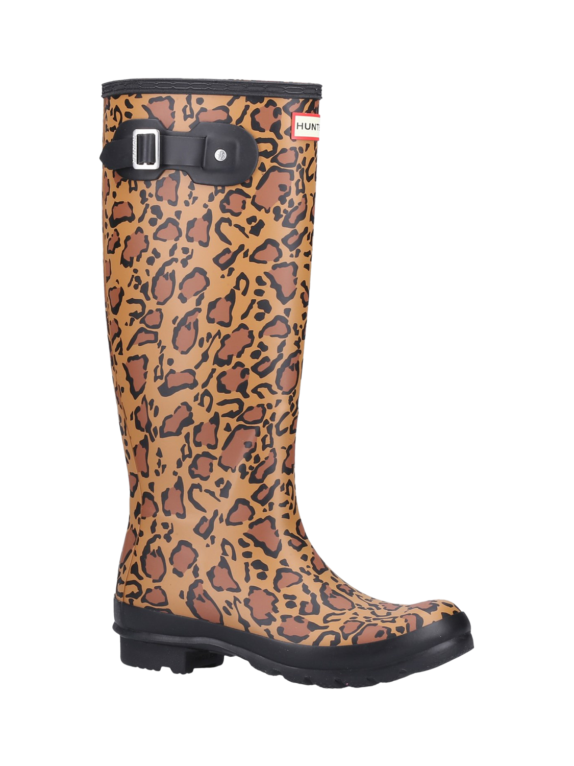 Product image 2 of 4, which shows Hunter Original Leopard Print Tall Wellington Boots, Multi, 3