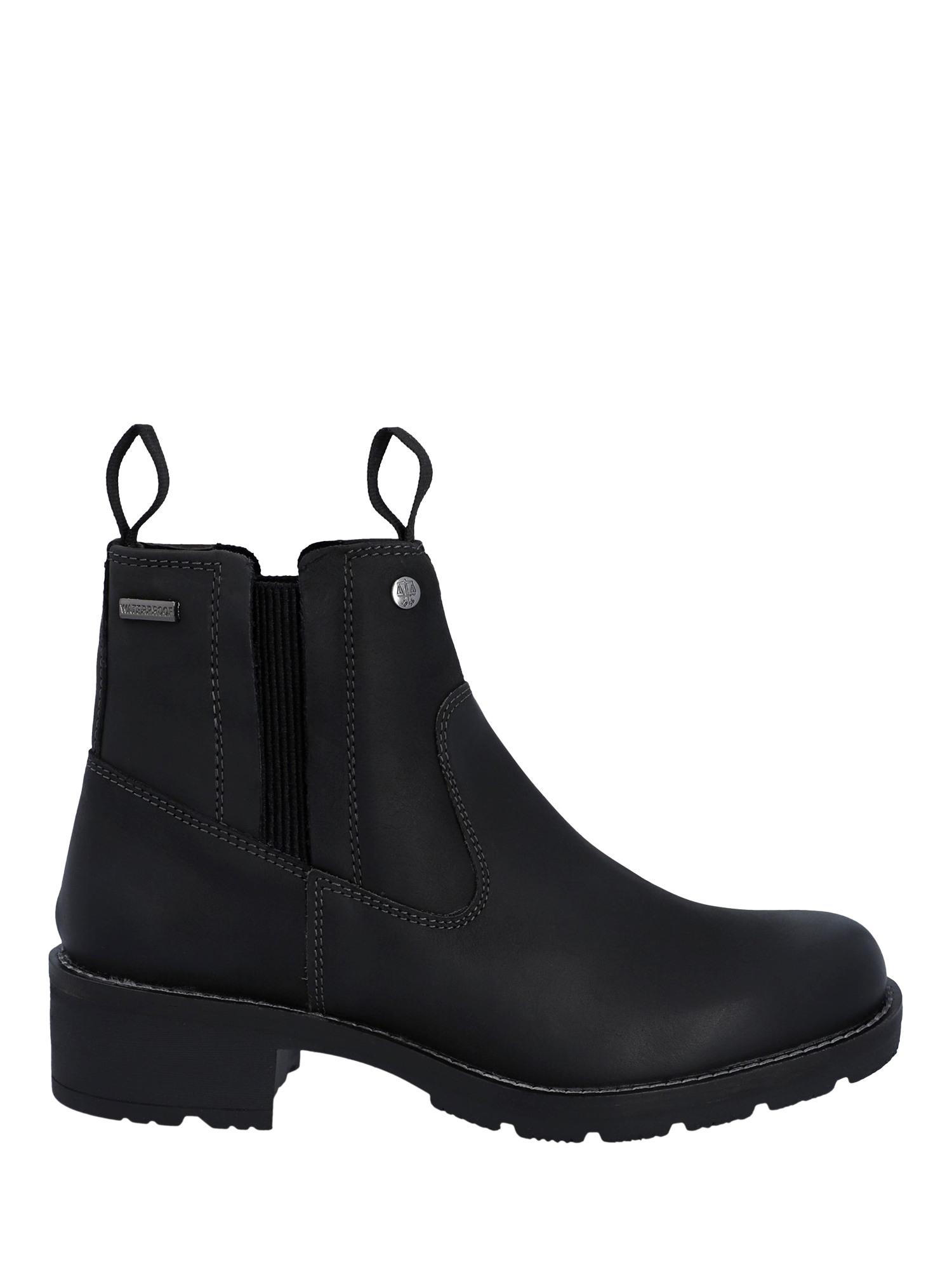 Product image 1 of 5, which shows Hunter Skye Dealer Leather Ankle Boots, Black, 4