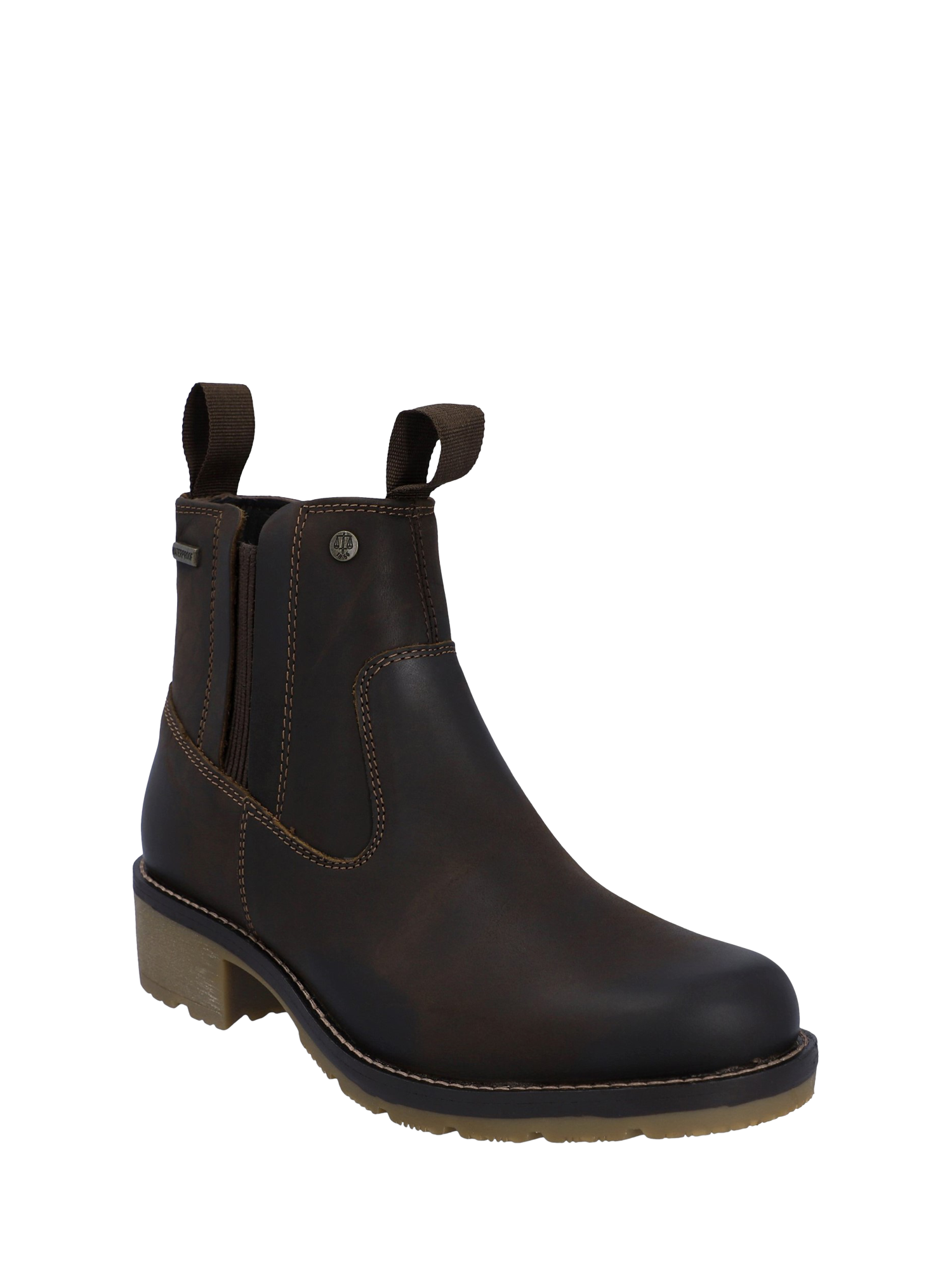 Product image 2 of 5, which shows Hunter Skye Dealer Leather Ankle Boots, Brown, 4
