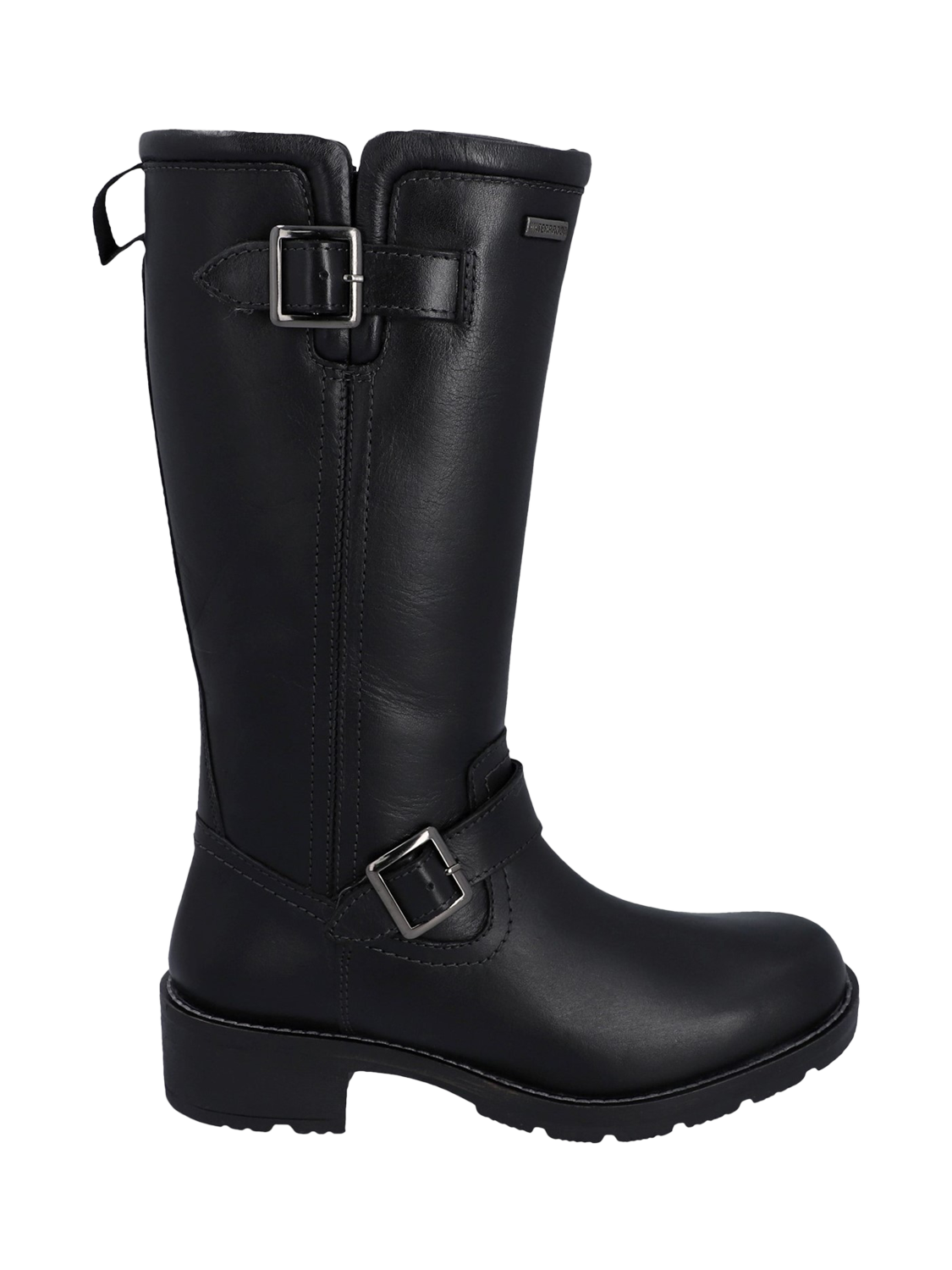 Product image 1 of 5, which shows Hunter Skye Tall Leather Calf Boots, Black, 4