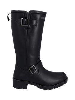 Hunter Skye Tall Leather Calf Boots, Black