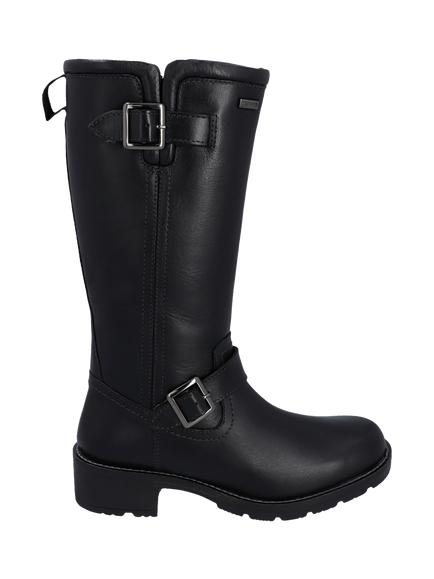 Hunter Skye Tall Leather Calf Boots, Black