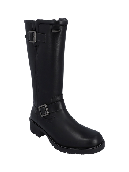 Hunter Skye Tall Leather Calf Boots - view 2, Black
