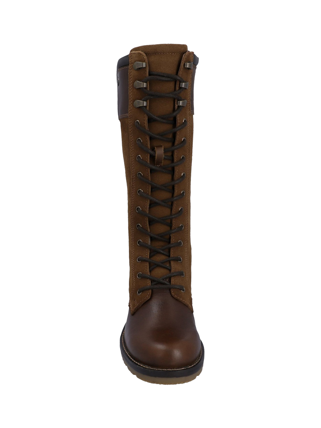 Product image 4 of 5, which shows Hunter Skye Tall Lace Calf Boots, Brown, 4