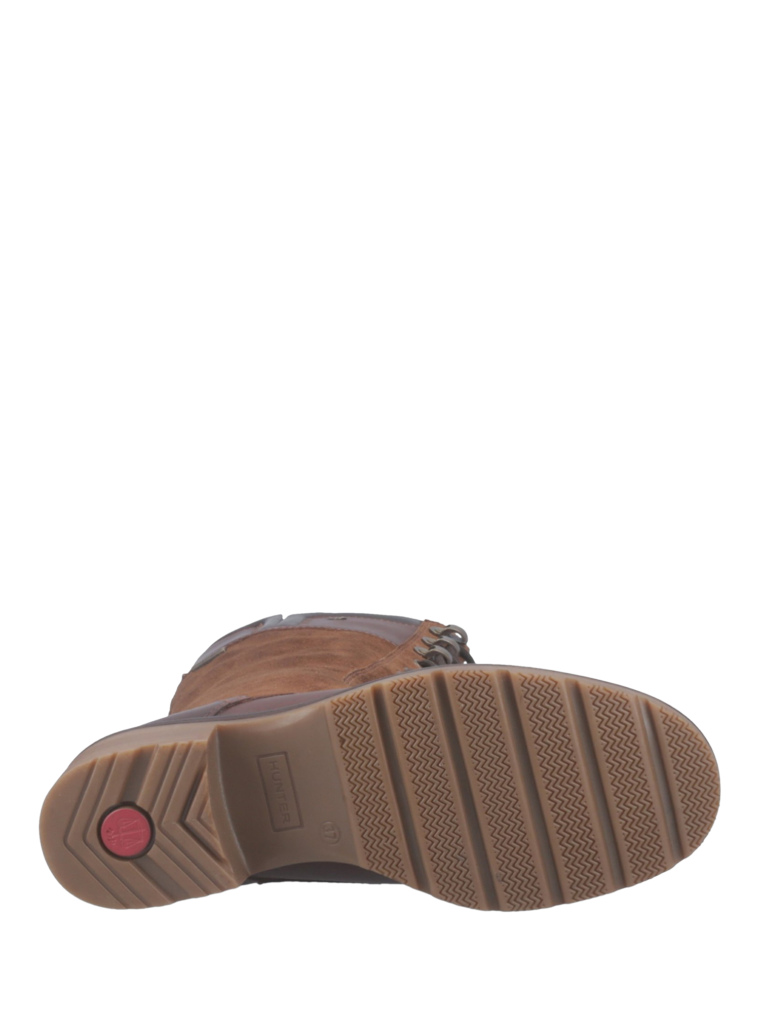 Product image 5 of 5, which shows Hunter Skye Tall Lace Calf Boots, Brown, 4