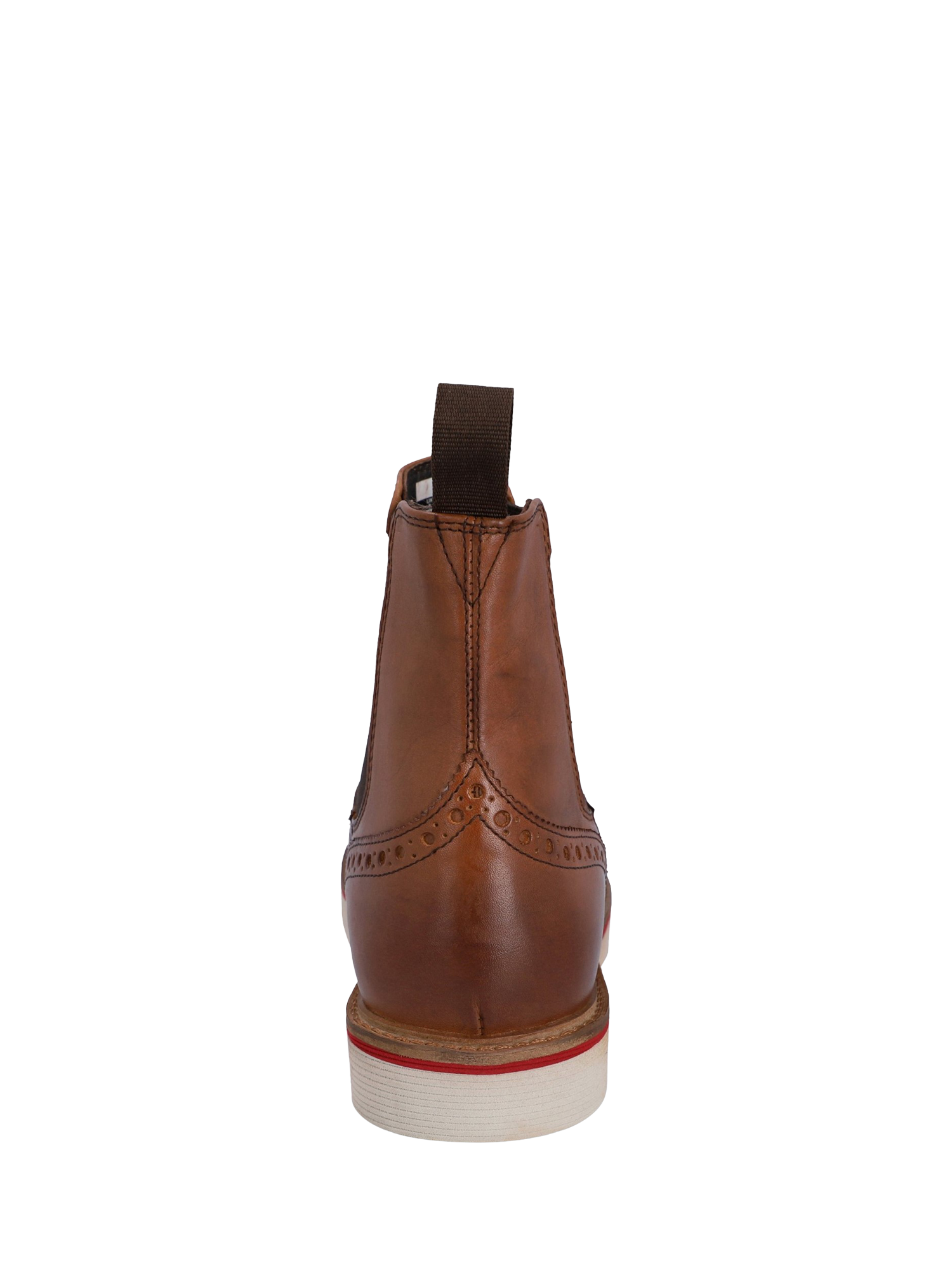 Product image 3 of 4, which shows Hunter Orkney Leather Brogue Chelsea Boots, Tan, 7