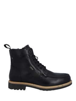 Hunter Shaws Leather Waterproof Ankle Boots, Black, Black
