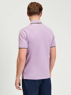 Ben Sherman Signature Short Sleeve Pique Cotton Polo Shirt - view 2, Purple