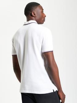 Ben Sherman Signature Short Sleeve Pique Cotton Polo Shirt - view 2, White