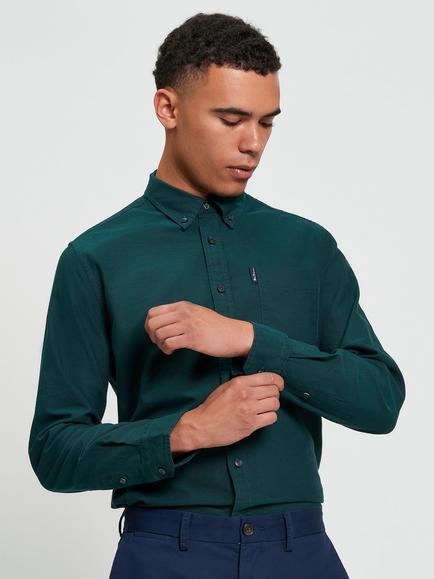 Ben Sherman Signature Cotton Oxford Shirt, Dark Green