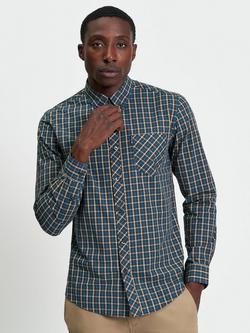 Ben Sherman Cotton House Check Shirt, Teal/Multi, Teal/Multi