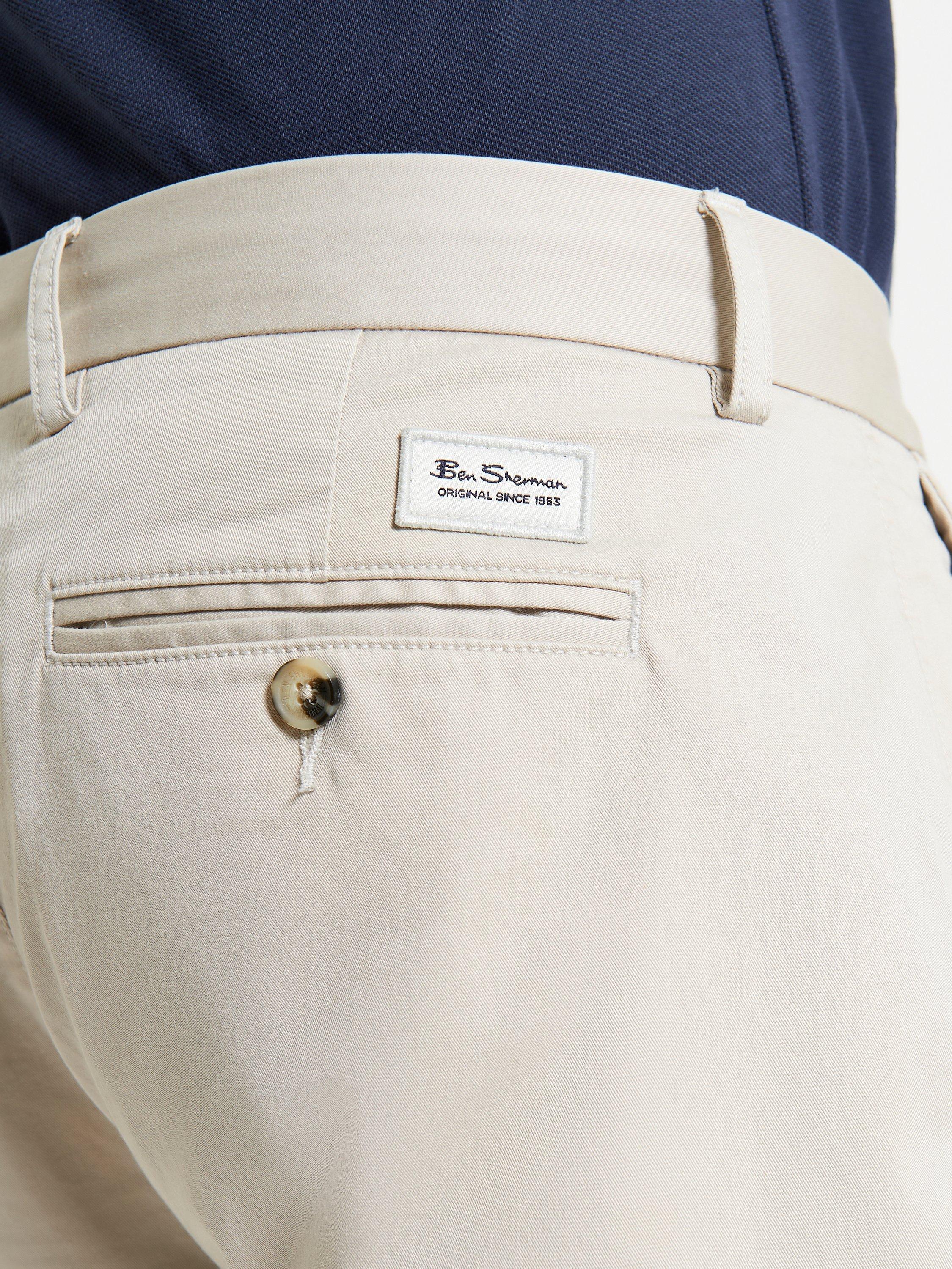 Product image 4 of 5, which shows Ben Sherman Classic Slim Fit Cotton Chinos, Putty, 28S