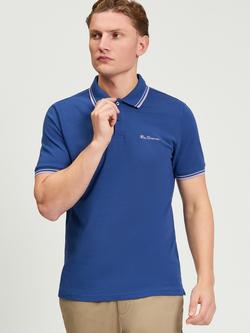 Ben Sherman Signature Pique Polo Shirt, Blue Ink