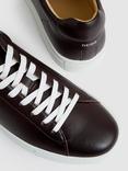 Reiss Finley Trainers, White, Plum Purple