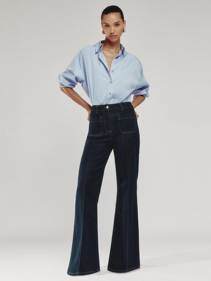 Reiss Sakura Flared Jeans, Dark Blue, Dark Blue