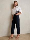 Reiss Selin Ankle Grazer Jeans, Dark Blue