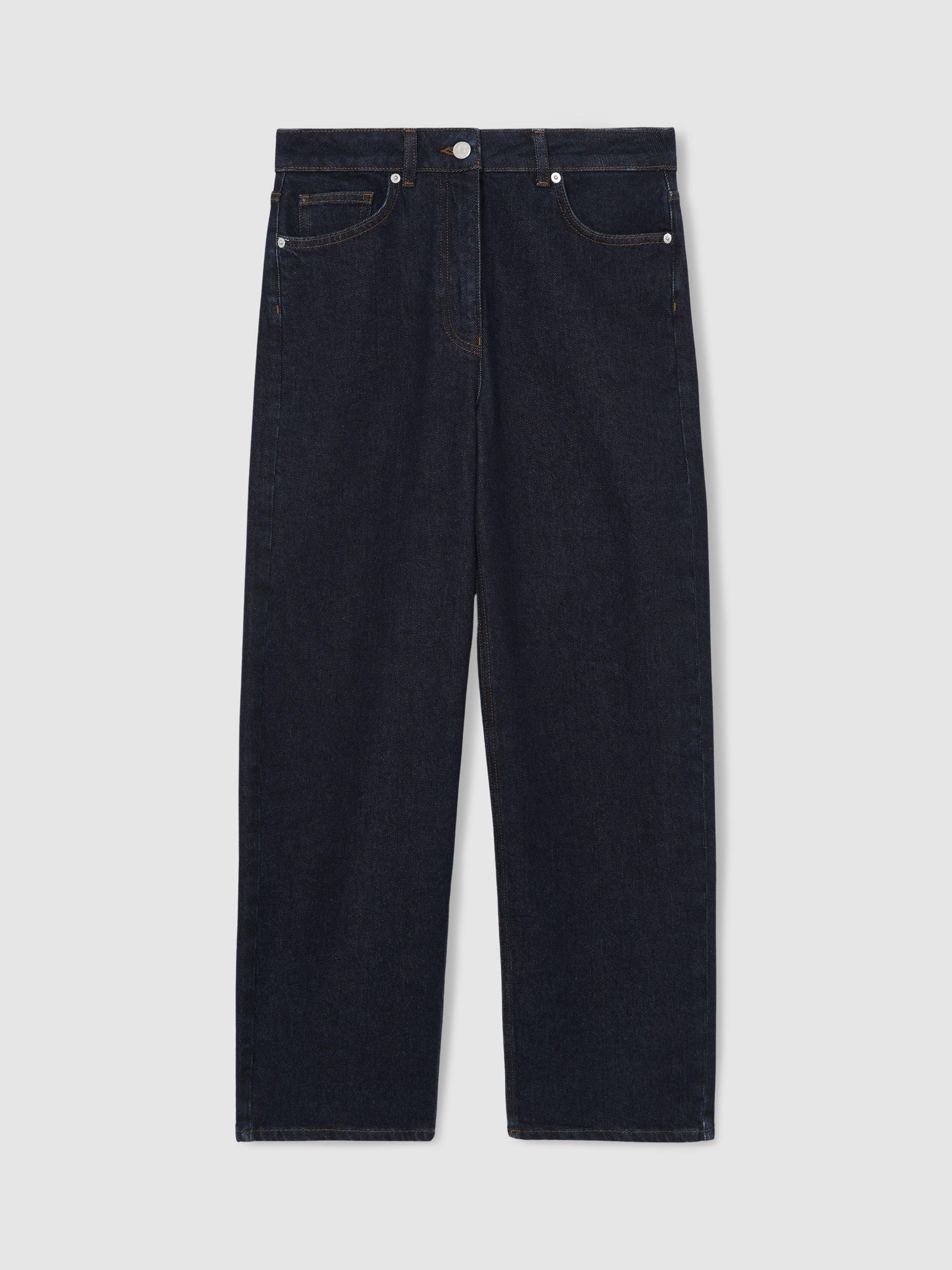 Product image 3 of 5, which shows Reiss Selin Ankle Grazer Jeans, Dark Blue, 24R
