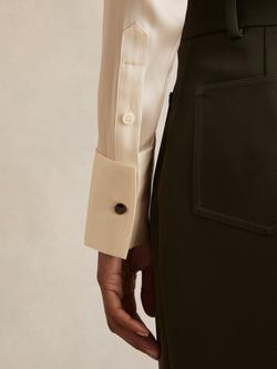 Reiss Ameira Pure Silk Shirt - view 2, Ivory