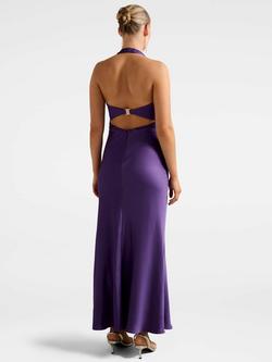 Forever New April Open Back Satin Maxi Dress - view 2, Royal Purple