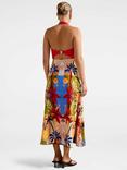 Forever New Romee Halterneck Midi Dress, Bright Havana