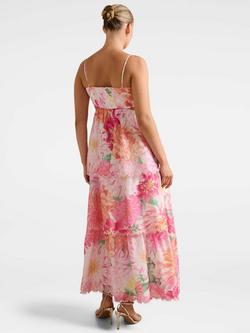 Forever New Shauna Floral Tiered Midi Dress, Pink - view 2, Pink