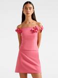 Forever New Faye Applique Bardot Neck Top, Pink