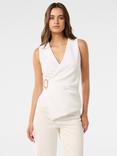 Forever New Jacqueline Crepe Wrap Top, Porcelain